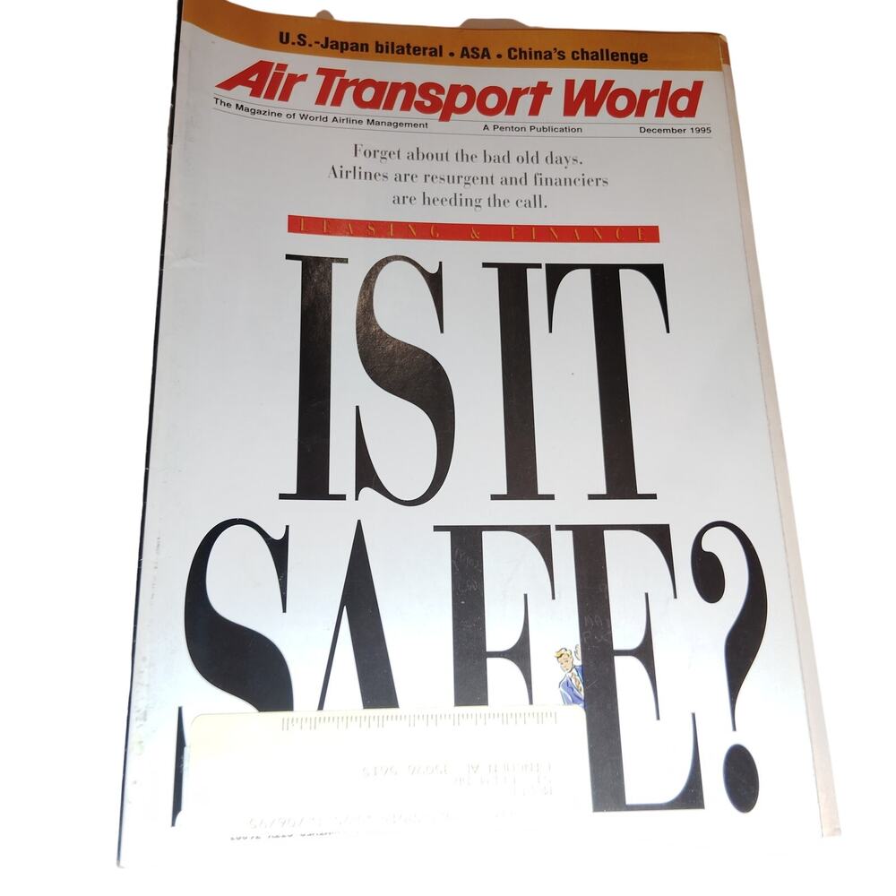 Air Transport World Magazine - December 1995 "IS IT SAFE?" Aviation Industry